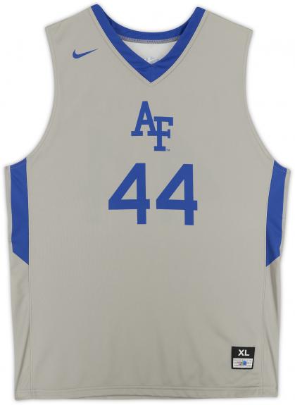 Air Force Falcons Team-Issued #44 Gray Jersey with Blue Collar from the Basketball Program - Size XL