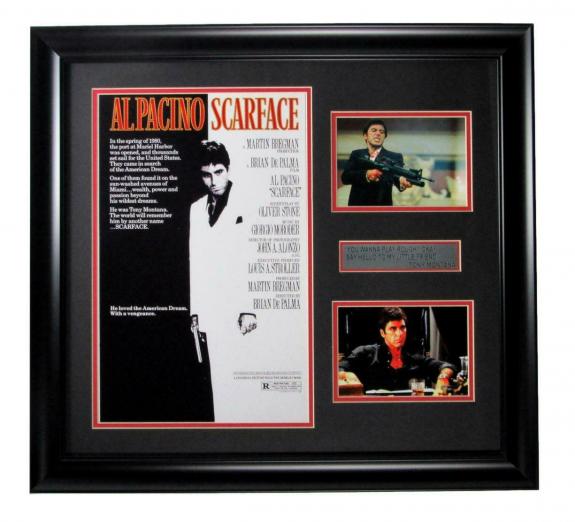 Al Pacino "Scarface" Unsigned 11x17 Movie Poster w/ Photo Collage Framed 166662