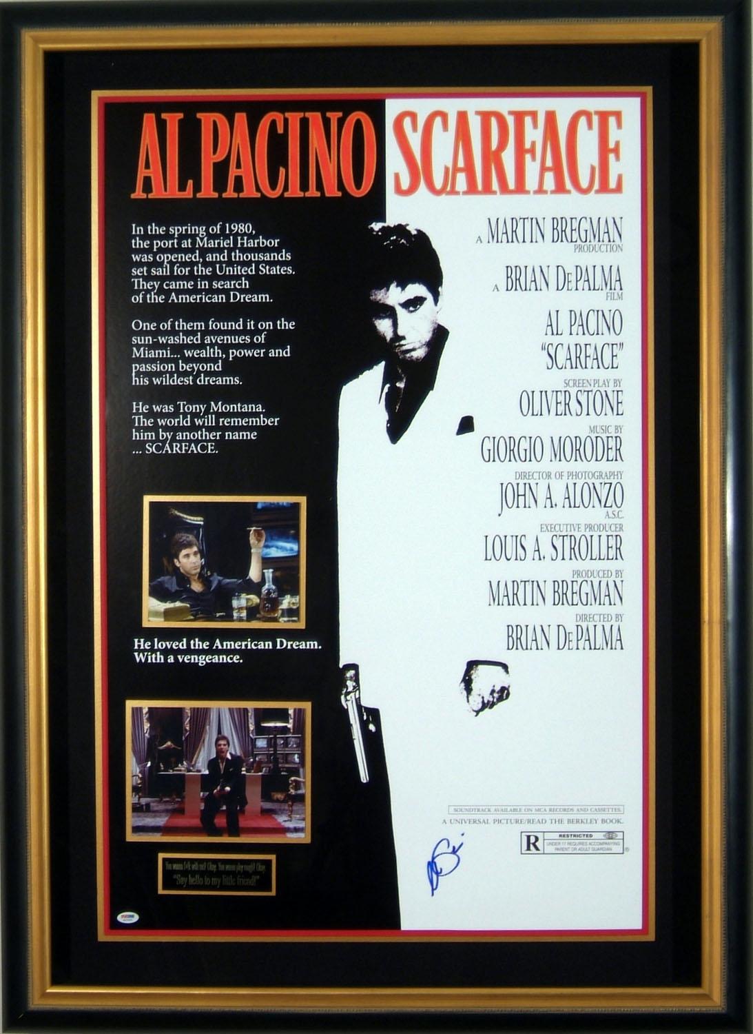 autographed scarface poster with picture
