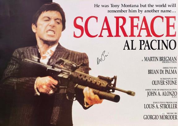 Al Pacino Tony Montana Signed Autographed Scarface Movie Poster 24x34 JSA H