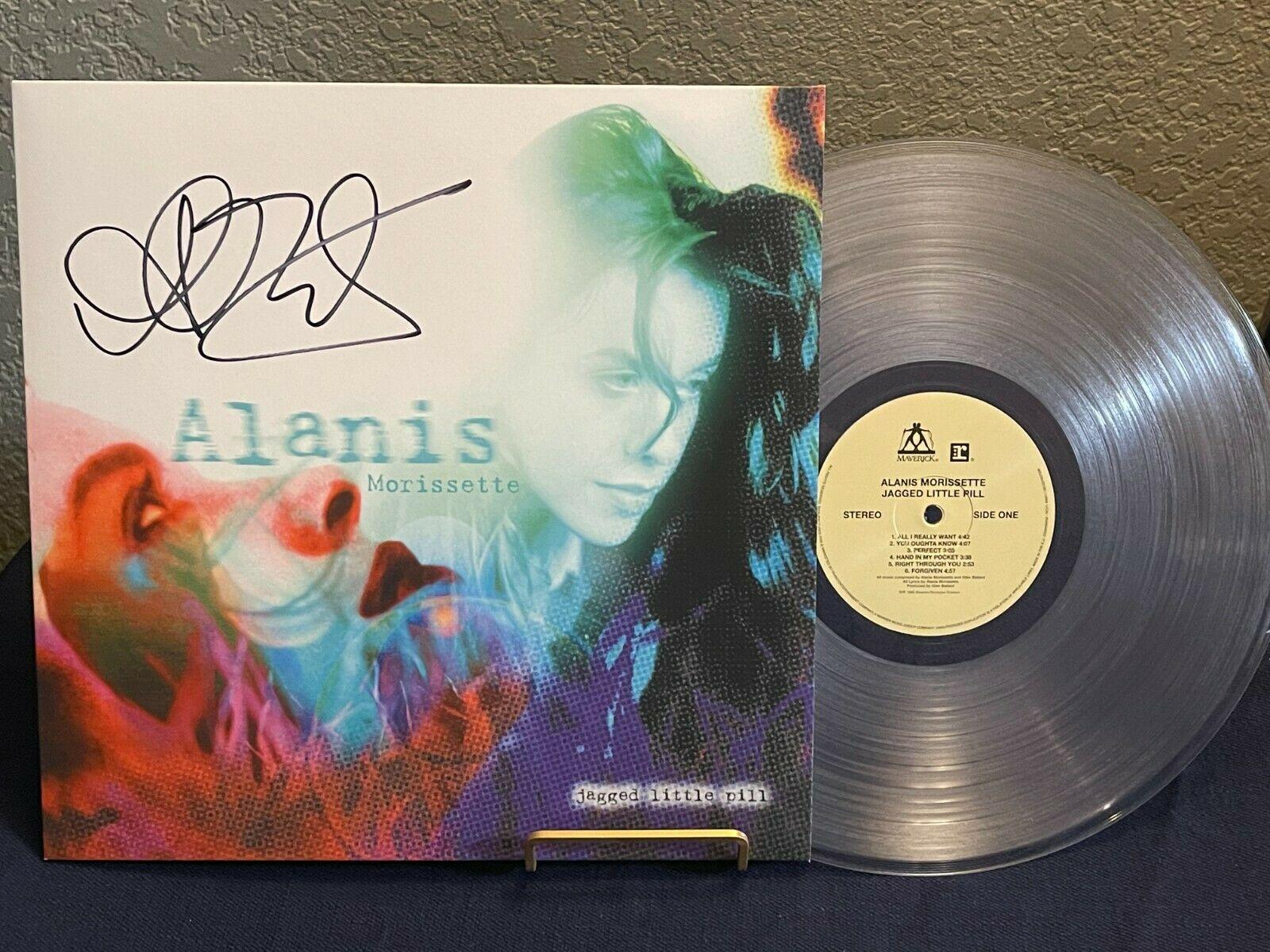 Alanis Morissette Jagged Little Pill Signed Autograph Record Album Clear Vinyl