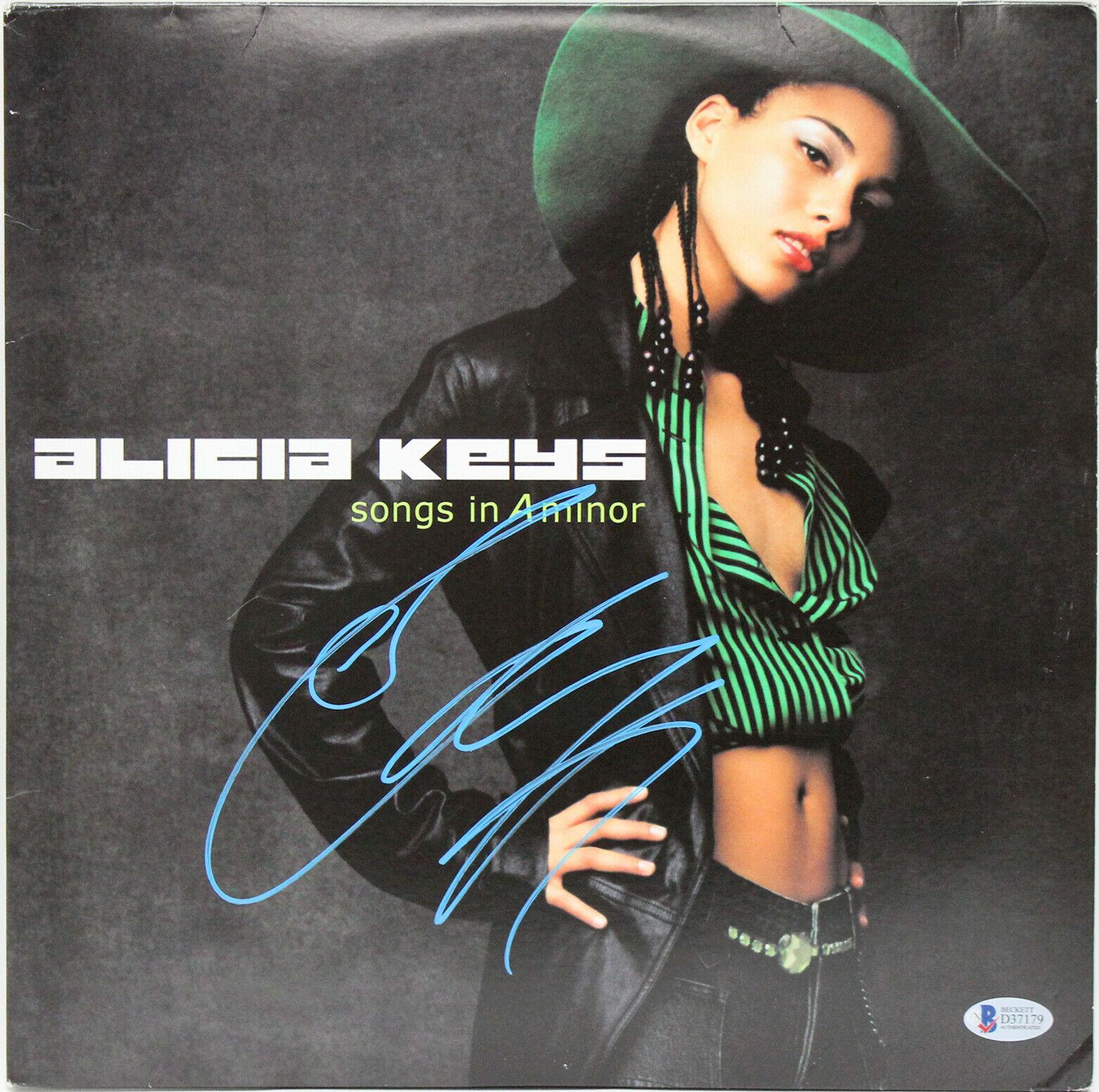 Alicia Keys Signed Songs In A Minor Album Cover W Vinyl Bas D