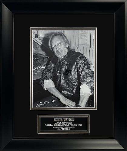 Allan Dines Autograph Photo John Entwistle The Who 13×16