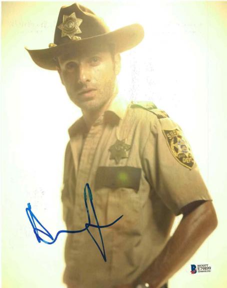 Andrew Lincoln Signed 8x10 Photo Walking Dead Beckett Bas Autograph Auto Coa Ac