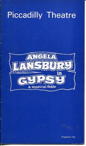 Angela Lansbury Barrie Ingham Gypsy Stephen Sondheim British 1973 Playbill