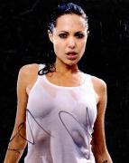 Angelina Jolie Autographed Signed 8x10 Wet Shirt Photo AFTAL