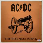 Angus Young Autographed AC/DC "For Those About to Rock" Album Signed PSA COA
