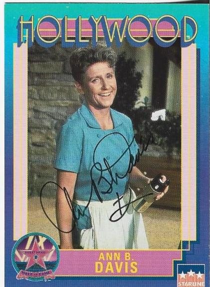Ann B. Davis 1991 Starline Hollywood Autographed Card #103