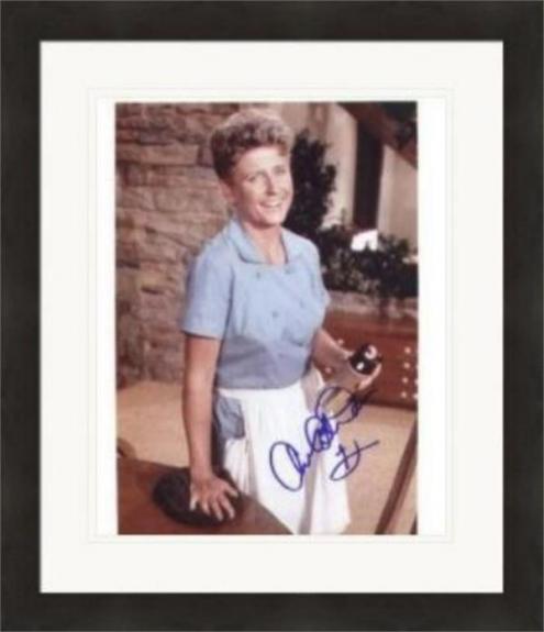 Ann B. Davis autographed 8x10 Photo (Actress, Brady Bunch) Matted & Framed