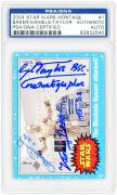 Anthony Daniels, Kenny Baker and Gil Taylor Star Wars Autographed 2004 Topps Heritage #1 PSA Authenticated Card with Multiple Inscriptions