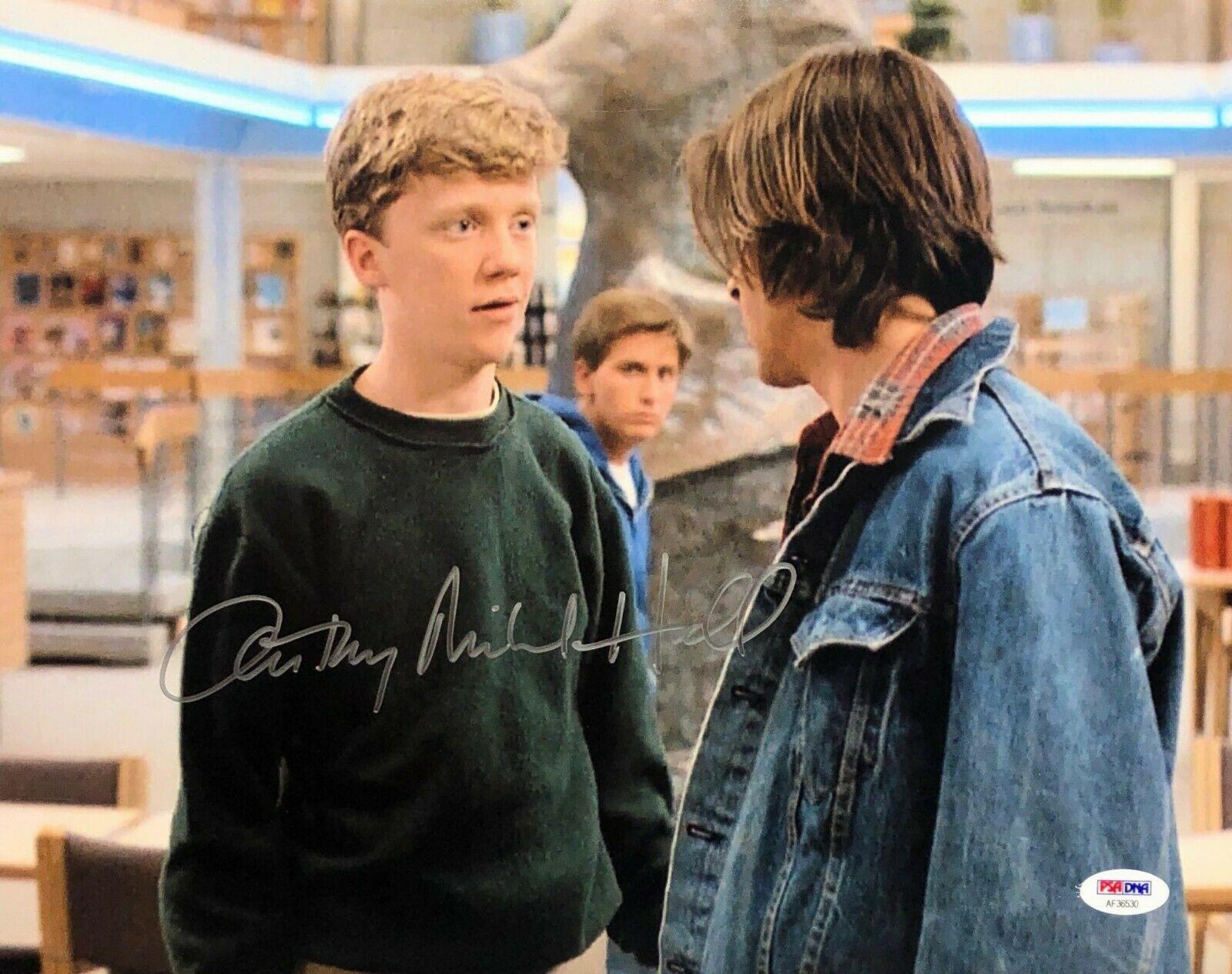 Anthony Michael Hall Signed The Breakfast Club 11x14 Photo Psa Af36530