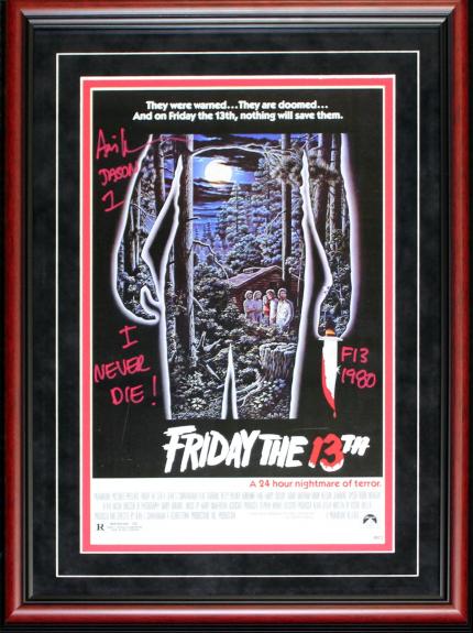 Ari Lehman Autographed Framed Multi Inscribed Friday the 13th Movie Poster