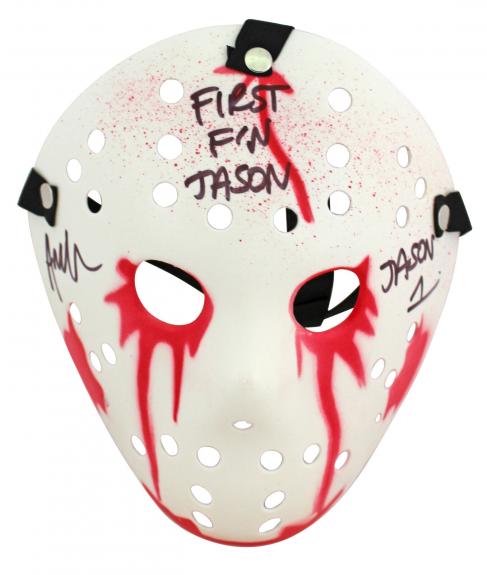 Ari Lehman Friday The 13th "First F'n Jason" Signed White Jason Mask BAS Witness