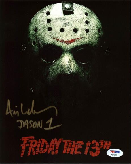 Ari Lehman "Jason 1" Signed Friday The 13th 8X10 Photo PSA/BAS 2
