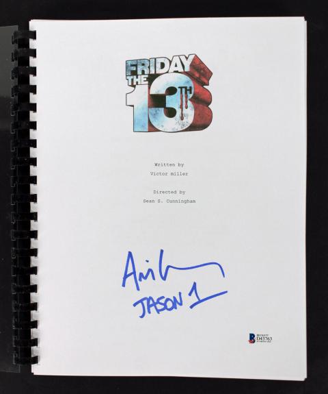 Ari Lehman "Jason 1" Signed Friday The 13th Movie Script BAS 1