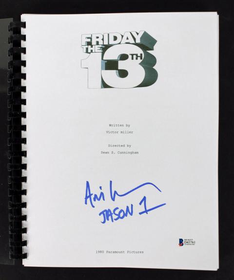 Ari Lehman "Jason 1" Signed Friday The 13th Movie Script BAS 2