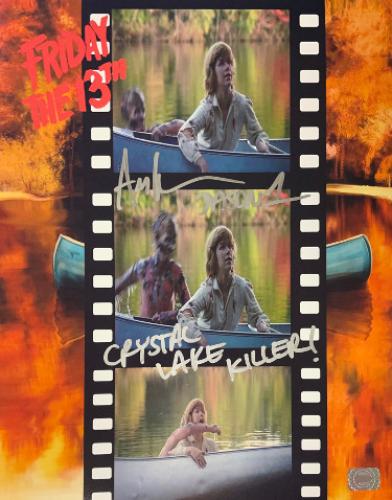 Ari Lehman signed Friday the 13th Filmstrip Jason Voorhees 11x14 Photo dual Jason 1/Crystal Lake Killer!- Lehman Hologram