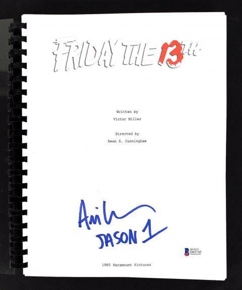 Ari Lehman Signed Friday The 13th Movie Script Autographed BAS 3