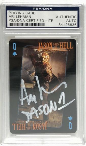 Ari Lehman Signed Friday The 13th Playing Card *Jason Voorhees PSA 84126636