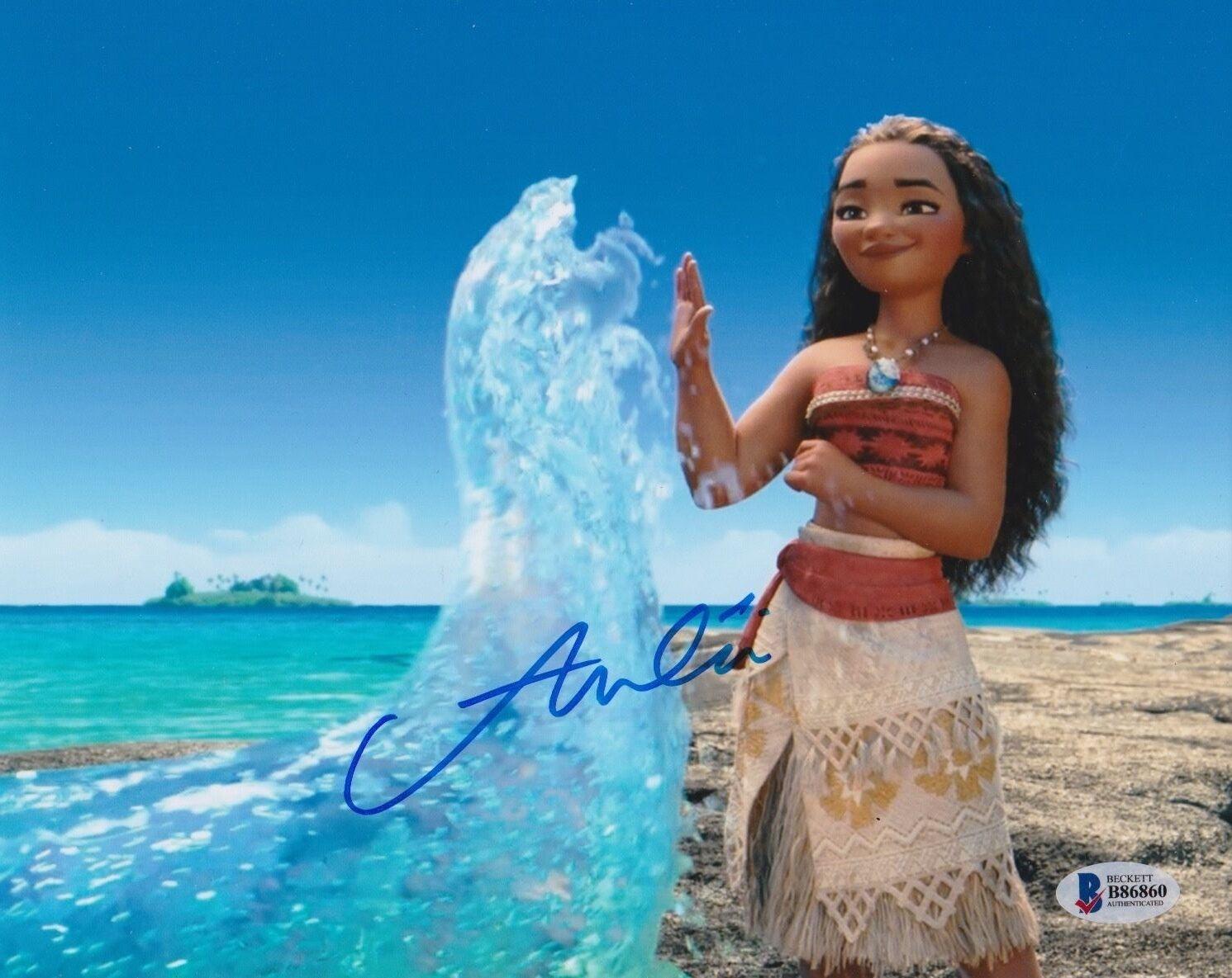 Auli I Cravalho Signed 8x10 Photo Moana Princess Beckett Bas Autograph Auto C