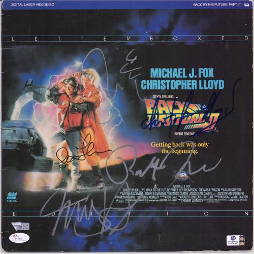 Back To The Future II Cast Autographed Laserdisc Cover with Multiple Signatures - JSA