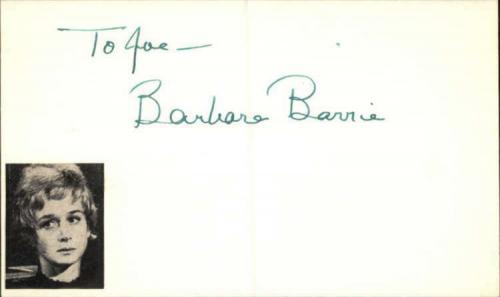 Barbara Barrie Actress The Twilight Zone Signed 3" x 5" Index Card ID: 5498