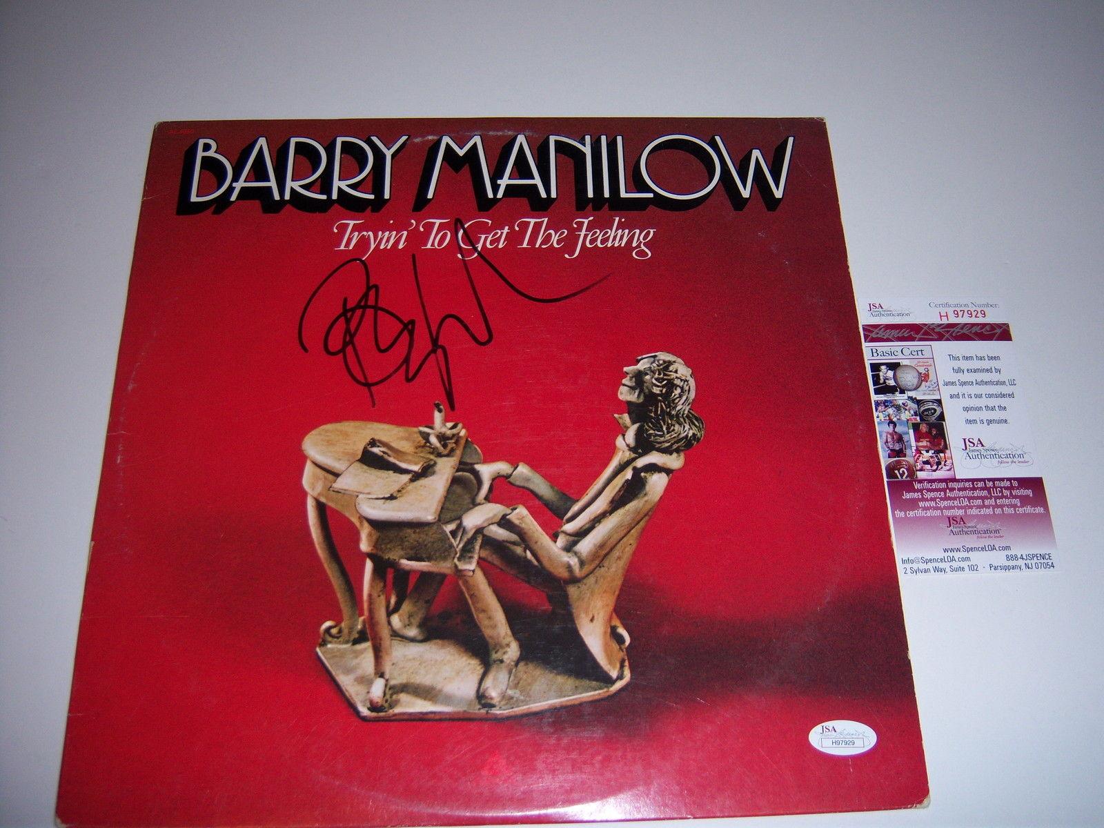 Barry Manilow Tryin To Get The Feelin Jsacoa Signed Lp Record Album