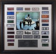 Beatles Framed 1964 Replica Ticket Collage with Laser Signatures