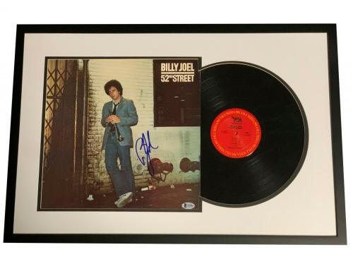 Beckett Billy Joel Signed Framed 52nd Street Album Vinyl Auto Bas Coa Piano Man