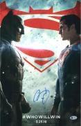 Ben Affleck Batman vs. Superman Autographed 12" x 18" Movie Poster - BAS