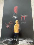 BILL SKARSGARD SIGNED AUTOGRAPH RARE "IT" PENNYWISE 12x18 POSTER PHOTO PROOF BAS