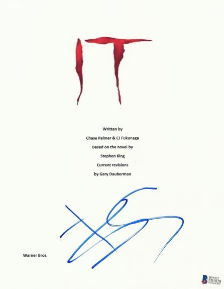 Bill Skarsgard Signed Autographed It Movie Script Authentic Beckett Bas Coa 2