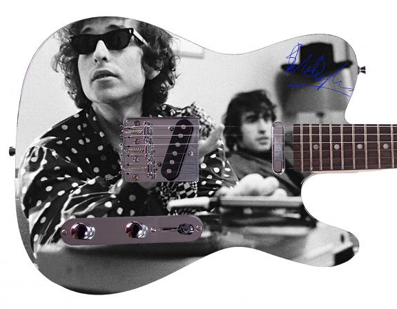 Bob Dylan Autographed Facsimile Signed Custom Graphics Guitar