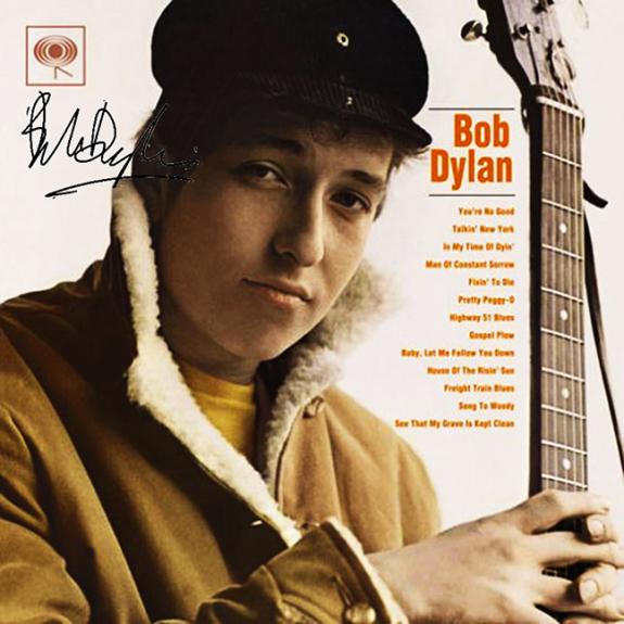 Bob Dylan Self-Titled Facsimile Signed Album LP Vinyl Record
