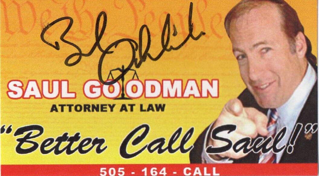 Bob Odenkirk Better Call Saul Autograph Signed Saul Goodman Business