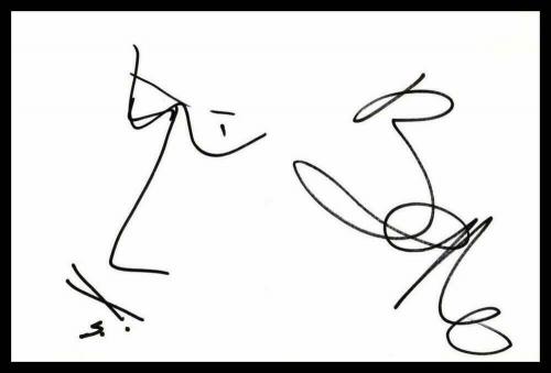 Bono U2 Signed Autograph Hand Drawn Original Art Sketch - Joshua Tree Acoa Coa