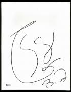Boyd Tinsley Dave Matthews Band Signed 11x14 Symbol Canvas Sketch BAS C63339