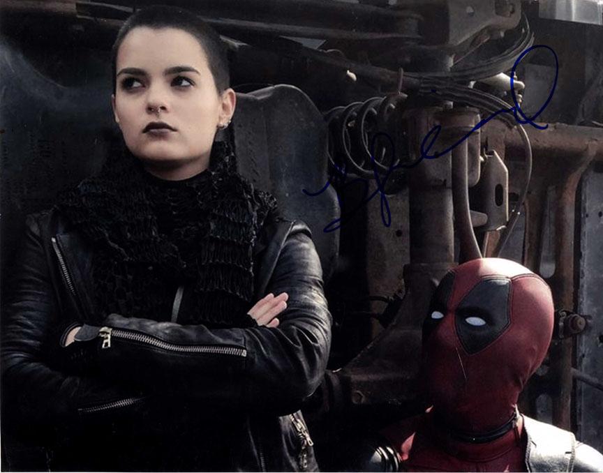 Brianna Hildebrand Once Upon A Deadpool Hd Brianna Hildebrand Signed 11x14 Deadpool Poster Photo AFTAL UACC RD COA