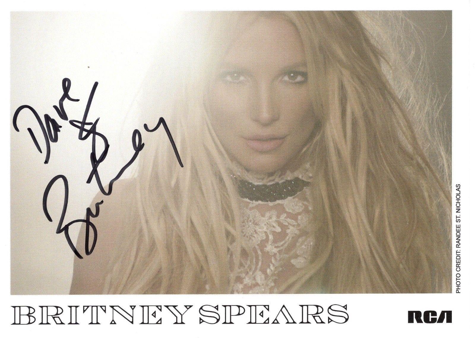 Britney Spears Autograph Replica Super Print Young Portrait