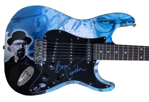 Bryan Cranston Breaking Bad Signed Full Size Custom Electric Guitar Beckett Coa