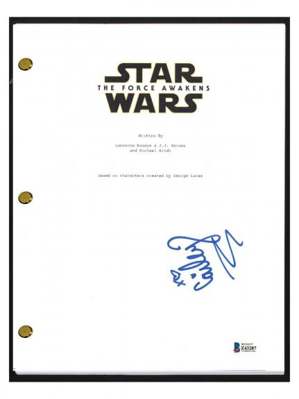 Cailey Fleming Signed Star Wars The Force Awakens Movie Script Rey Beckett COA