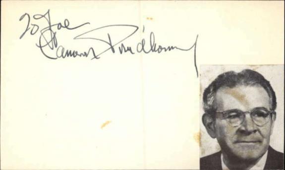 Cameron Prud'Homme d. 1967 Actor Abraham Lincoln Signed 3" x 5" Index Card