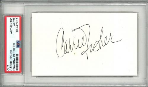 Carrie Fisher Signed Cut Signature Psa Dna Slabbed 84247787 (d) Star Wars Leia