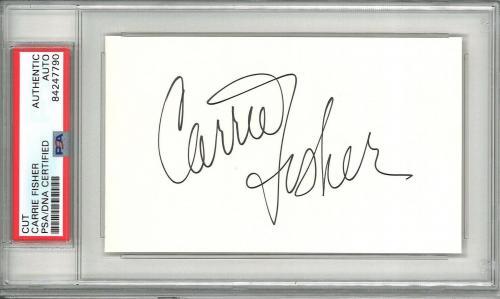 Carrie Fisher Signed Cut Signature Psa Dna Slabbed 84247790 (d) Star Wars Leia