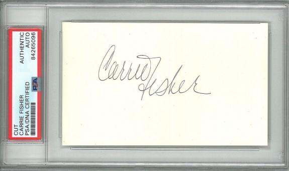 Carrie Fisher Signed Cut Signature Psa Dna Slabbed 84265096 (d) Star Wars Leia