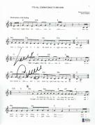 Celine Dion Signed Auto It's All Coming Back To Me Now Lyric Sheet Beckett Bas