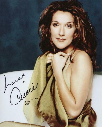 CELINE DION SIGNED AUTOGRAPH 8x10 PHOTO - BEAUTIFUL, SEXY, MY HEART WILL GO ON