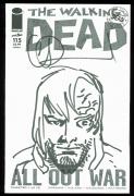 Charlie Adlard Signed The Walking Dead Comic #115 w/ Dwight Sketch BAS #D23786