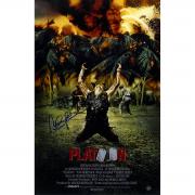 Charlie Sheen Signed Platoon 11x17 Poster (Signed in Blue)
