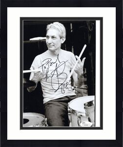 CHARLIE WATTS HAND SIGNED 8x10 PHOTO     ROLLING STONES DRUMMER    TO PAUL   JSA